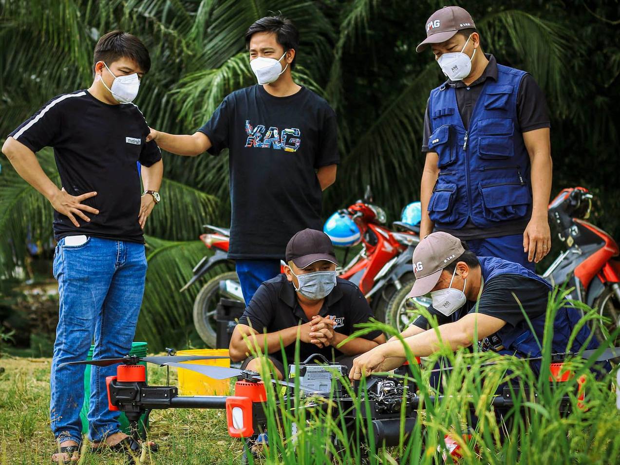 KPT's pilots were adjusting the drone before operation