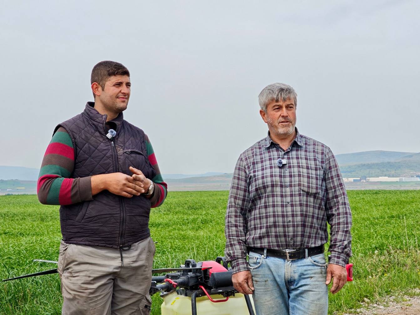 The Gökmens, a father-son duo, embrace P100 Pro drone for smarter farming.