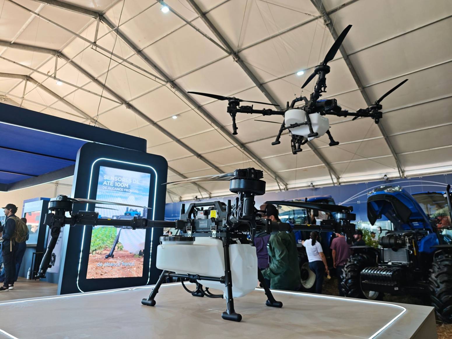 The special edition of XAG P150 and P60 Agricultural Drone in New Holland’s booth during Agrishow