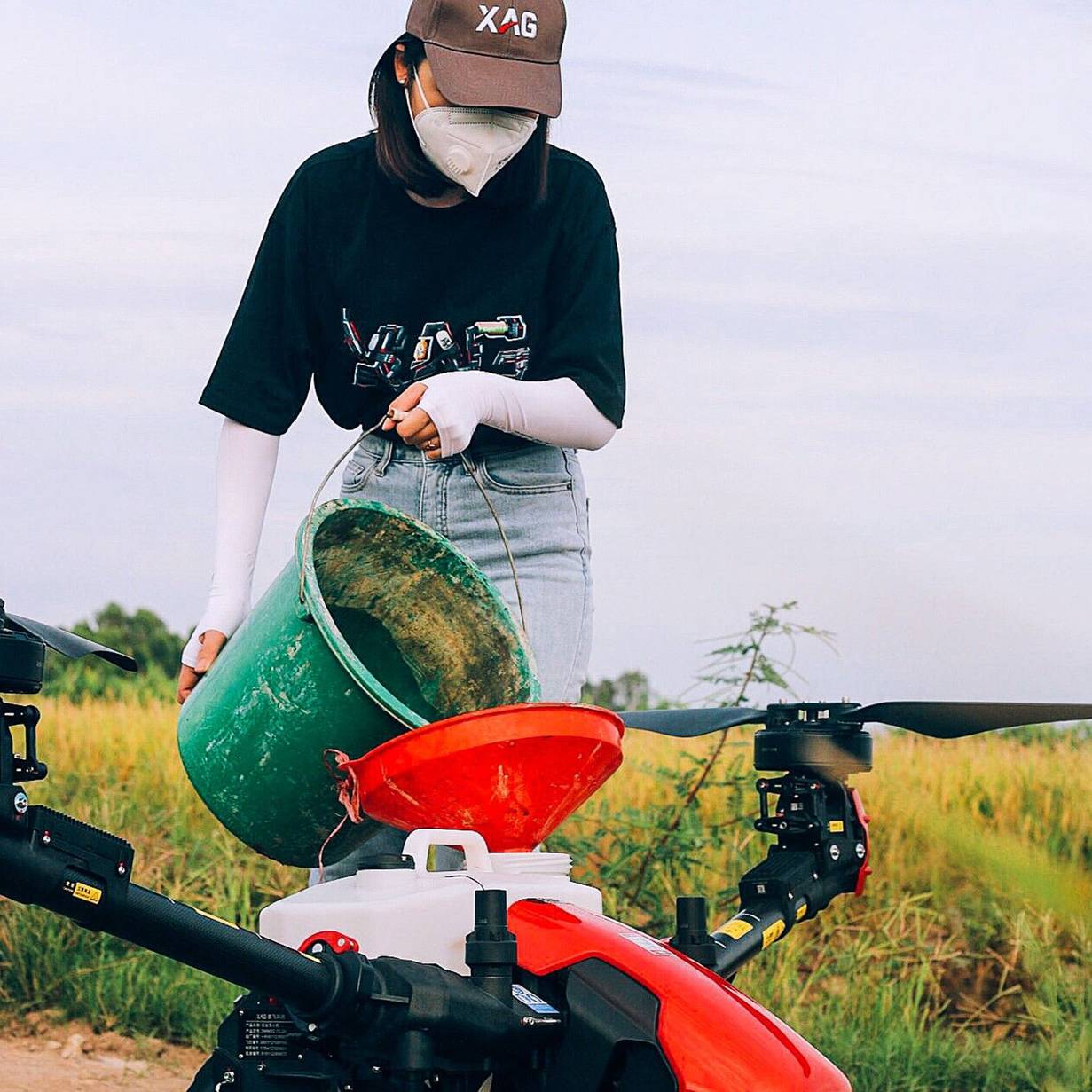 This two-rotor drone carries not only revolutionary agricultural innovations, but also the power of women in rural development.
