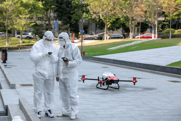 Ground air disinfecting demonstration