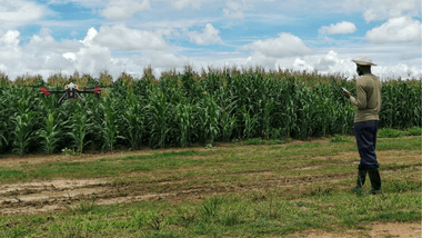 Zambia youth operated XAG Agricultural Drone to take off