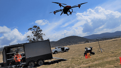 Agricultural drone took off for autonomous operation