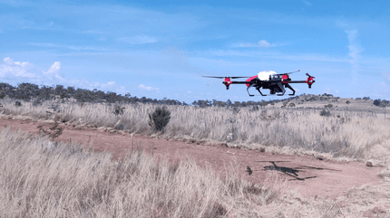 XAG Agricultural Drone seeded the degraded pasture