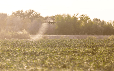 Drone atomisation spraying effect