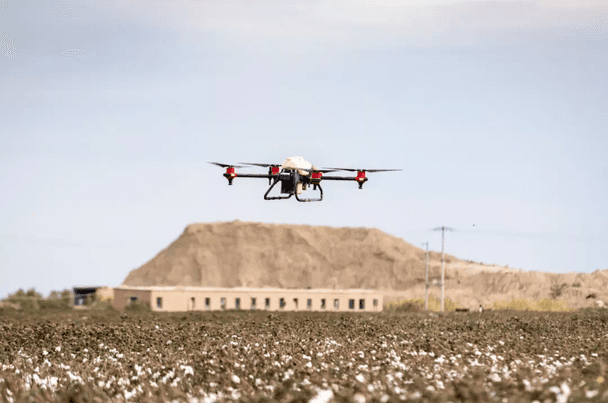 XAG agricultural drone sprayed for cotton fields