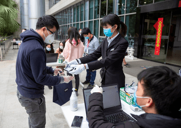 Hand out protective gear 